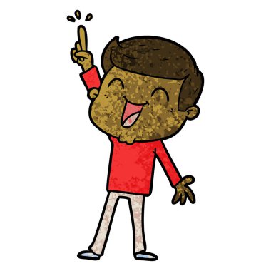 vektör çizim karikatür man gülüyor