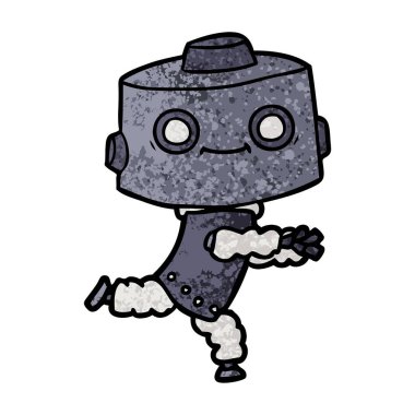 Çizgi film robotunun vektör çizimi 