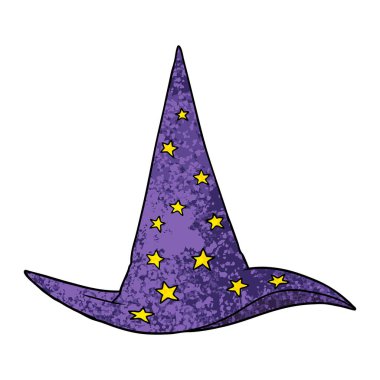 vektör çizim karikatür Sihirbazı şapka