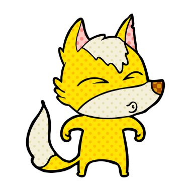 Tilki çizgi film karakteri vektör çizim
