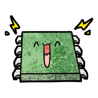 mutlu bilgisayar çipi çizgi film