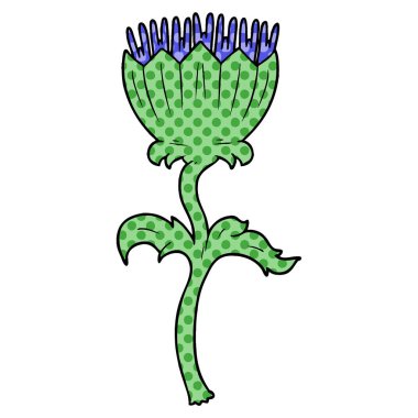 vektör çizim karikatür thistle