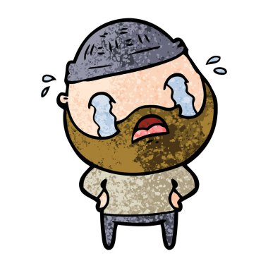 sakallı adam ağlıyor çizgi film