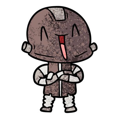 Çizgi film robotunun vektör çizimi 