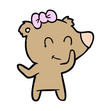 ayı çizgi film karakteri vektör çizim 