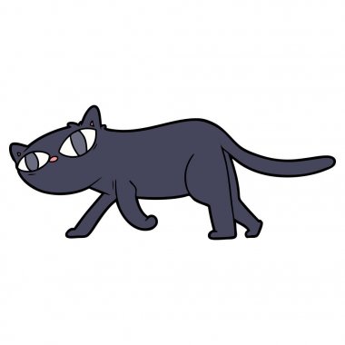 Çizgi film kedisinin vektör çizimi