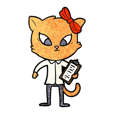 Çizgi film kedisinin vektör çizimi