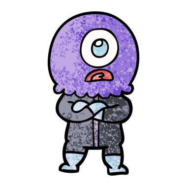 rahatsız çizgi film Tepegöz'ü yabancı uzay adamı