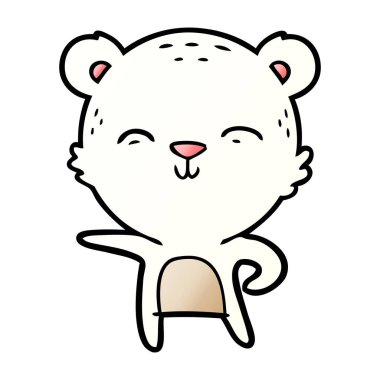 Kutup Ayısı Çizgi Filminin Vektör İllüstrasyonu