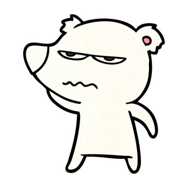 Kutup Ayısı Çizgi Filminin Vektör İllüstrasyonu