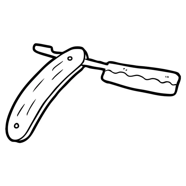 切口の喉のかみそりの漫画 — ストックベクタ