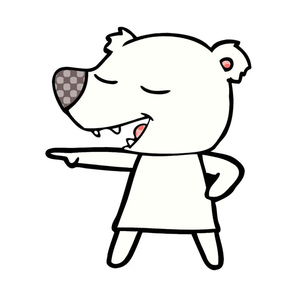 Kreslený Šťastní Lední Medvěd — Stockový vektor
