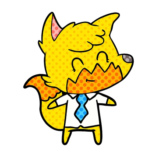 フォックスの漫画のキャラクターのベクトル イラスト — ストックベクタ
