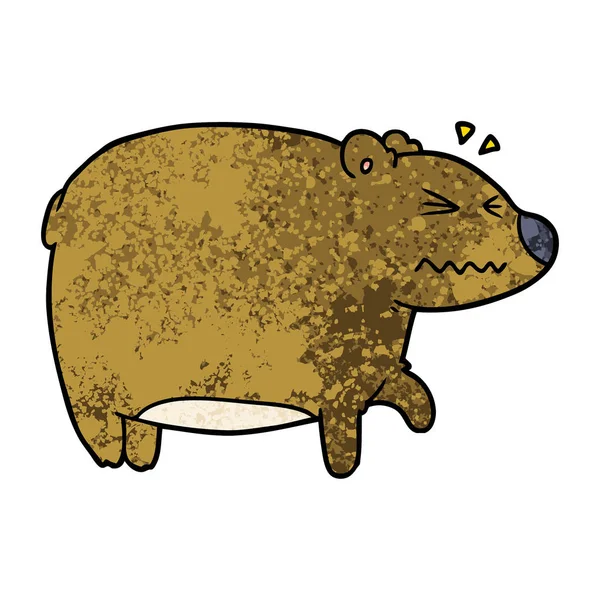 Kreslený Medvěd Bolí Hlava — Stockový vektor