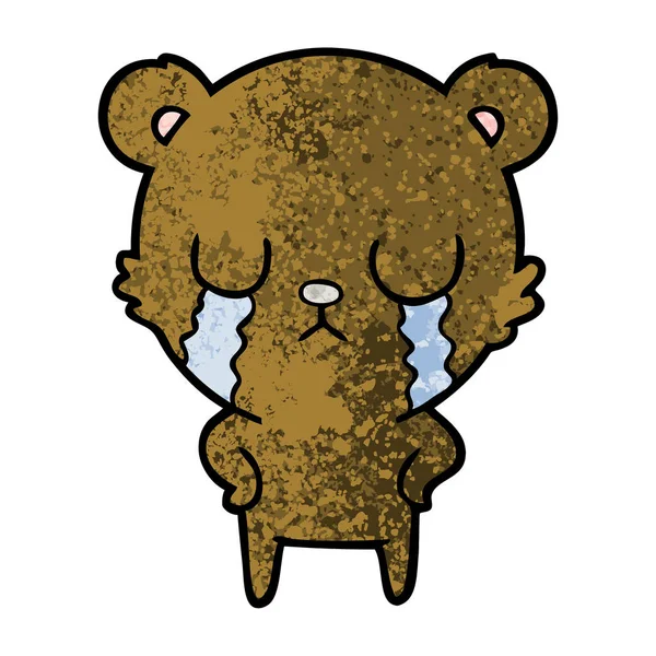 Vector Ilustración Llanto Oso Dibujos Animados — Archivo Imágenes Vectoriales