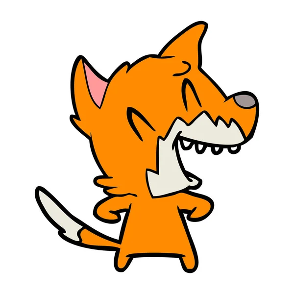 Vektor Illustration Der Fuchs Cartoon Figur — Stockvektor