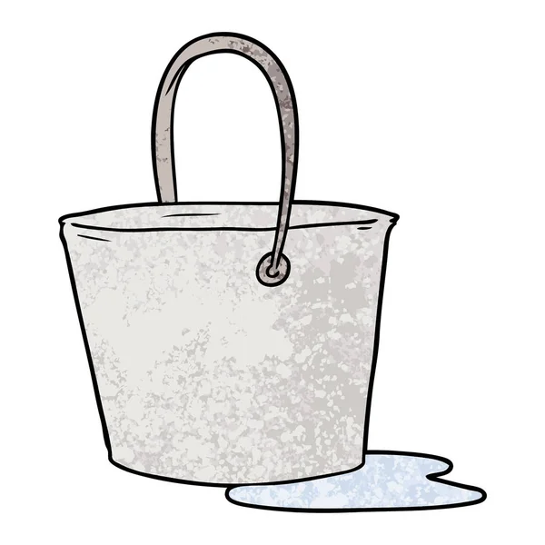 バケツの水を漫画 — ストックベクタ