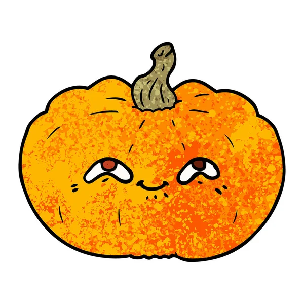 Vector Illustration Happy Cartoon Pumpkin — Stock Vector