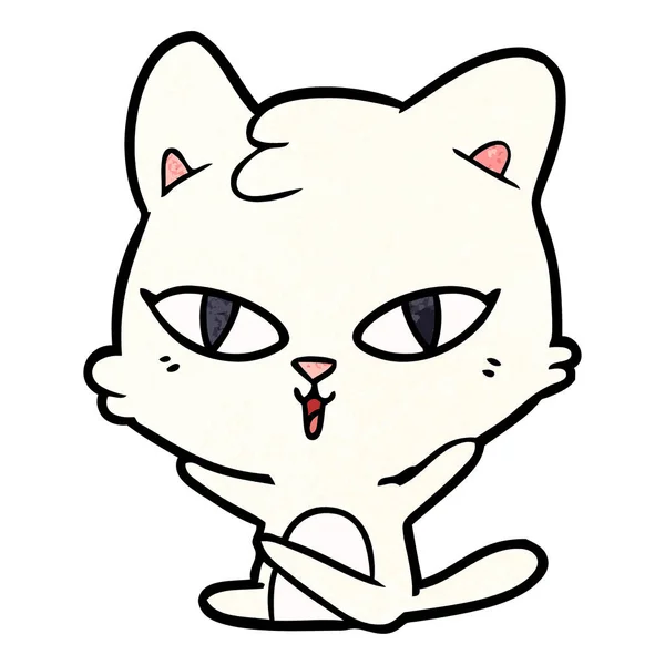 Vector Ilustración Dibujos Animados Gato — Archivo Imágenes Vectoriales