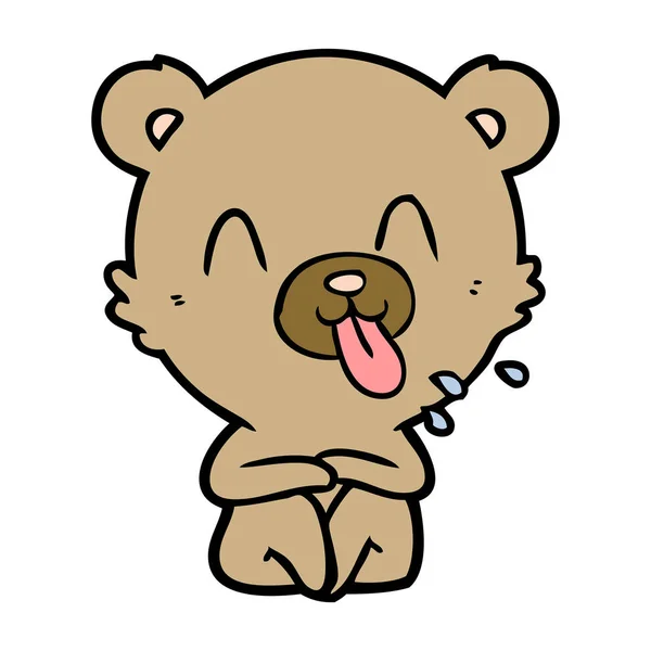 Ilustração Vetorial Personagem Desenho Animado Urso — Vetor de Stock