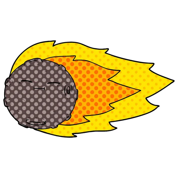 Vektorillustration Tecknad Meteorit — Stock vektor