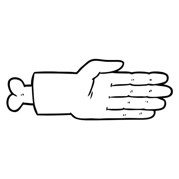 Vectorillustratie Van Cartoon Zombie Hand — Stockvector