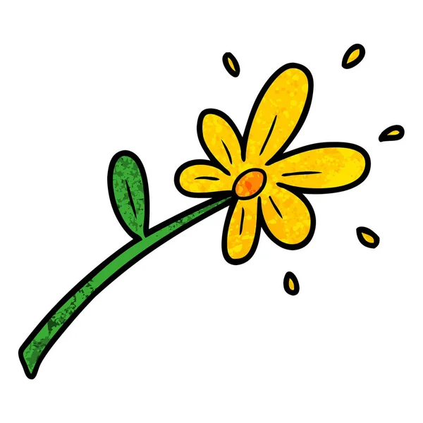 Vector Ilustración Flor Dibujos Animados — Vector de stock