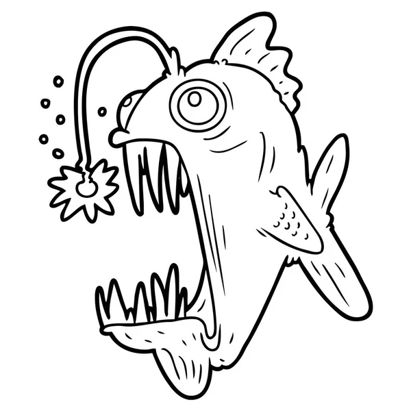 漫画ランタン魚のベクトル イラスト — ストックベクタ