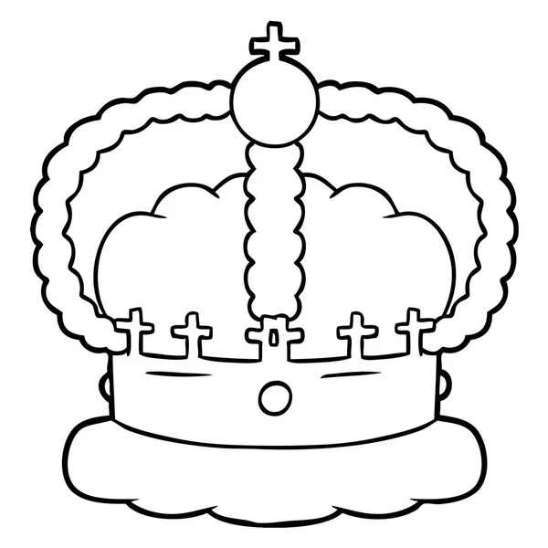 Vektorillustration Tecknad Crown — Stock vektor