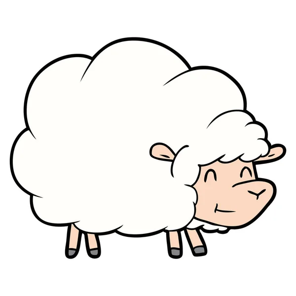漫画の羊のベクトル図 — ストックベクタ
