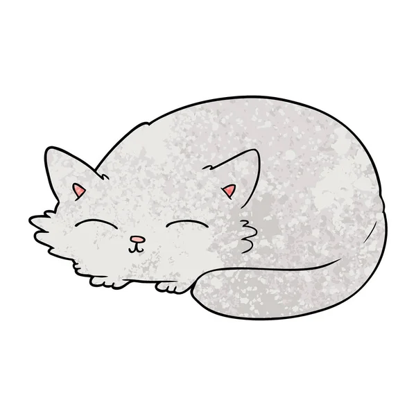 Illustration Vectorielle Sommeil Chat Cartoon — Image vectorielle