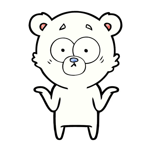 担心北极熊卡通 — 图库矢量图片