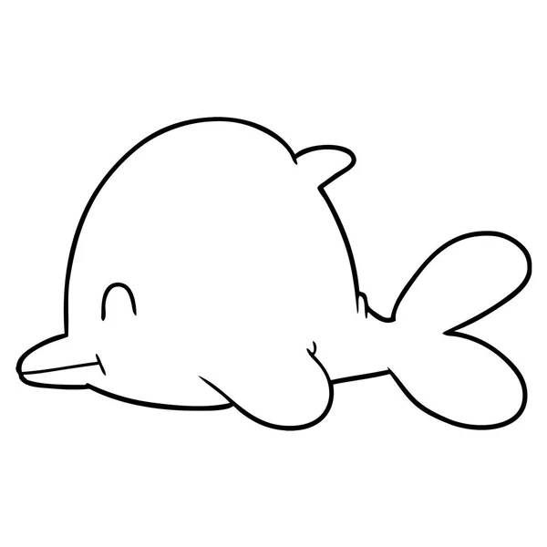 Cartoon Dolphin Vector Illustration — Stock Vector