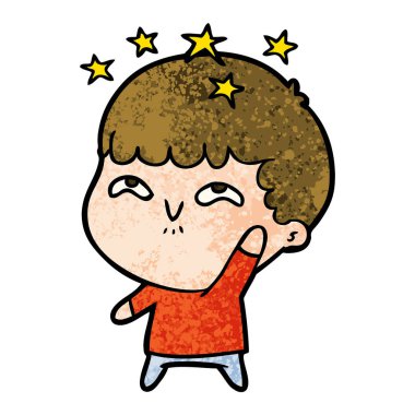 vektör çizim karikatür çocuk hayret