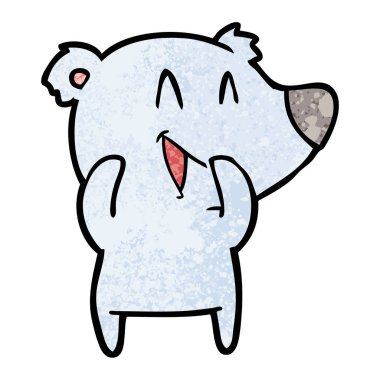  ayı karikatür gülen vektör çizim