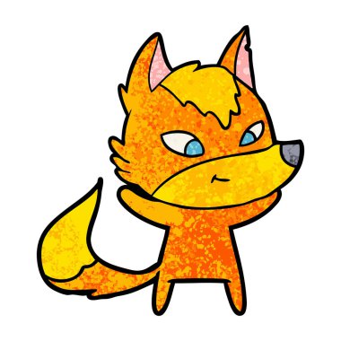 Tilki çizgi film karakteri vektör çizim