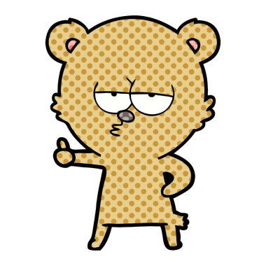 ayı çizgi film karakteri vektör çizim 