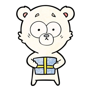 gergin kutup ayısı karikatür hediye ile