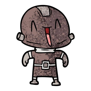 Çizgi film robotunun vektör çizimi 