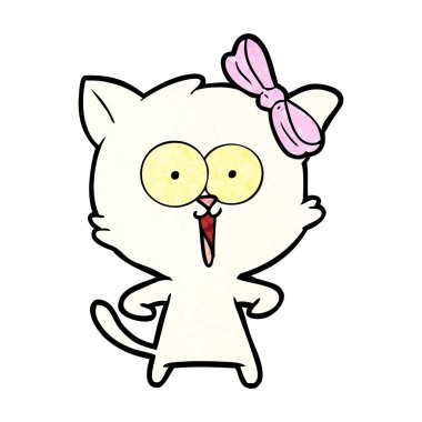 Çizgi film kedisinin vektör çizimi