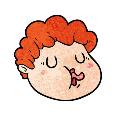 vektör çizim karikatür erkek yüz