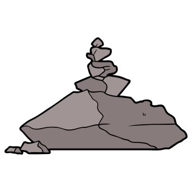 Çizgi film kayalarının vektör çizimi