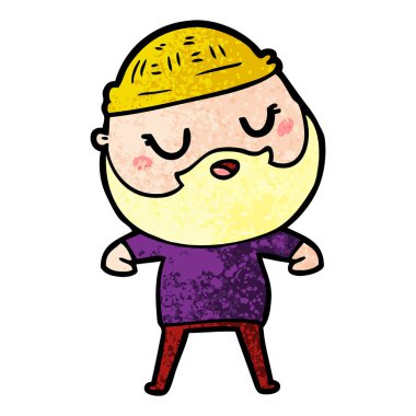 Sakallı çizgi film adamı.