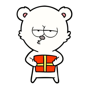 Kutup Ayısı Çizgi Filminin Vektör İllüstrasyonu