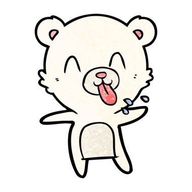 dilini kaba karikatür kutup ayısı