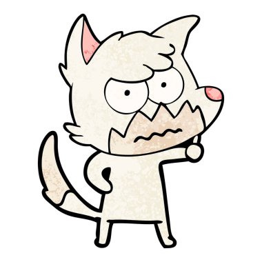vektör çizim karikatür rahatsız fox