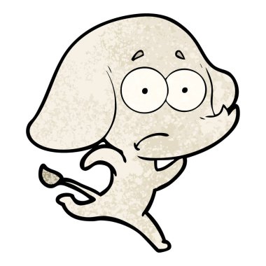 vektör çizim karikatür emin fil