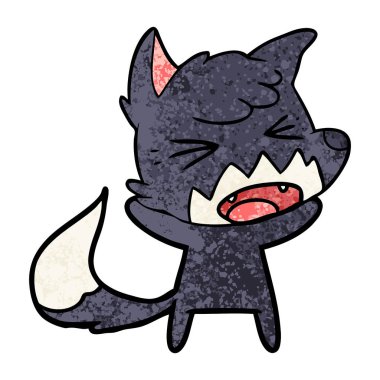 kızgın çizgi film fox vektör çizim