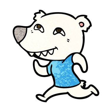 Kutup Ayısı Çizgi Filminin Vektör İllüstrasyonu