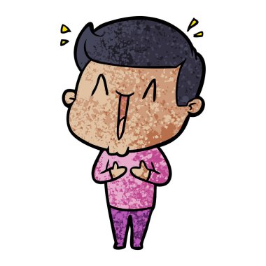 vektör çizim karikatür mutlu adam